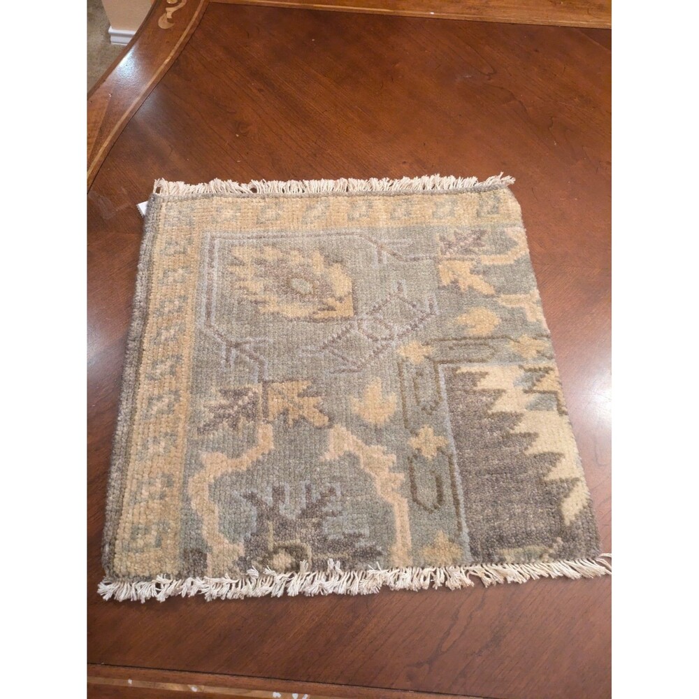 Williams Sonoma Rug 18 x 18 Handwoven Ocean Tides Oushak Indoor Outdoor Rug